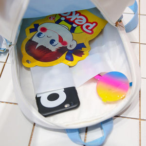 Mini Clear Kids Backpack | With Bow | Perfect for School | Green