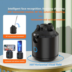 Smart Desktop PTZ with 360° Rotation & Automatic Tracking | Black + White