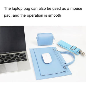 14-inch Waterproof Laptop Bag with Power Pack | Portable & Durable | Sky Blue
