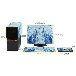 Universal 3-in-1 Desktop PC Dust Cover | Fits 23-24 Inch Screens | Fascinating Flamingo