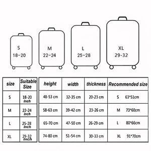 XL Travel Luggage Cover | Dustproof Scratch-Proof Elastic Sleeve | Fits 29-32 Inch Suitcases | English Map