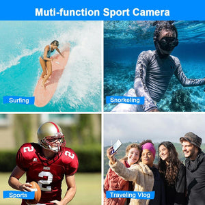 Waterproof 48MP Dual Screen Outdoor Camera | WDC901 | Blue