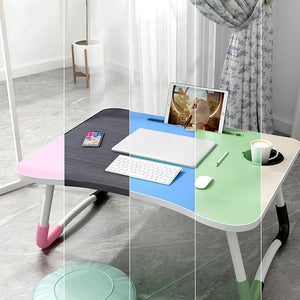 Adjustable Folding Laptop Desk | Non-Slip W-Shaped Legs | Square Pattern | Portable | Cloud Design | HCB5115C