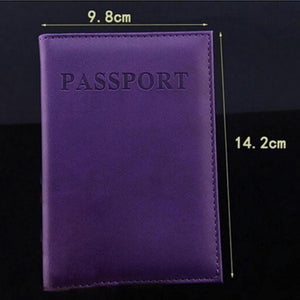 Travel Passport Cover Faux Leather Holder | Light Blue