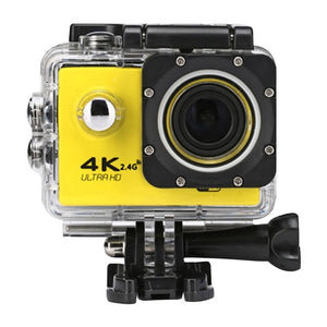Waterproof 4K Action Camera for Cycling & Diving | Yellow
