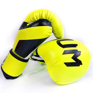 Professional Boxing Gloves for Adult Training | 10Oz Muay Thai Fighting | Fluorescent Green