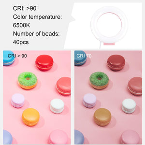 USB LED Ring Light | For Vlogging & Photography | 4.7 Inch | White Light | Pink