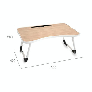 Adjustable Folding Laptop Desk with Non-Slip Legs & Card Slot | Pink