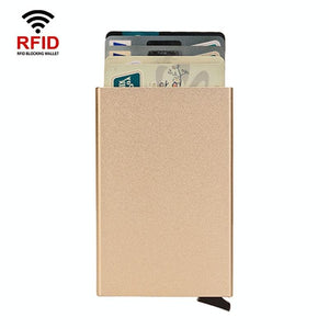 Metal RFID Card Holder Wallet | Compact Design | Rose Gold
