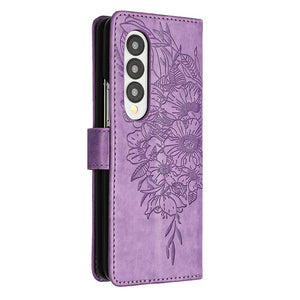Butterfly Embossed Leather Phone Case | Light Purple | For iPhone
