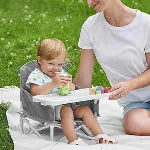 Vibe Geeks Foldable Camping & Dining Chair Outdoor Booster Seat for Toddlers | Green