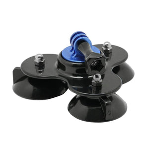 Universal Suction Cup Mount | For Action Cameras | With Tripod & Handle | Gold