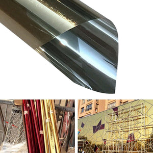 110cm x 1m Uv Reflective Privacy Window Film Sticker - Gold