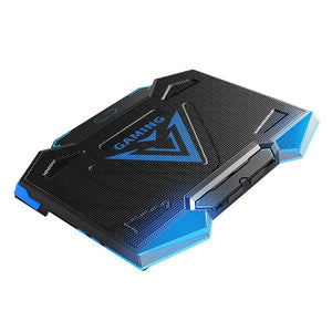 5-Core Dual Port Laptop Stand with Cooling Fan | Blue