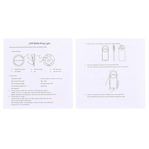 Adjustable Clip Beauty Light for Smartphones | USB Cable | Blue