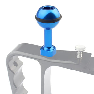 Universal 1/4 Ball Adapter | For Action Cameras | Compatible with GoPro | Insta360 | DJI & More | 2.5cm Diameter | Blue