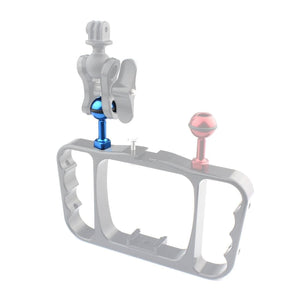 Universal 1/4 Ball Adapter | For Action Cameras | Compatible with GoPro | Insta360 | DJI & More | 2.5cm Diameter | Blue