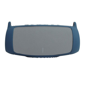 Portable Silicone Speaker Cover with Shoulder Strap & Carabiner for JBL Charge 5 | Blue