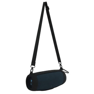 Portable Silicone Speaker Cover with Shoulder Strap & Carabiner for JBL Charge 5 | Blue