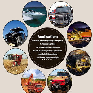 5 Inch 18W 24 LED Waterproof IP67 Two Bar Modified Off-Road Lights Spotlight Light Car Work Lights DC 9-48V | Yellow