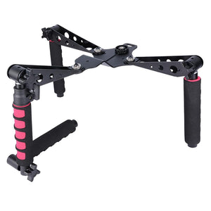 Multifunctional Camera Shoulder Mount for DSLR / Video Camera with Red Handles