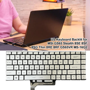 Backlit Laptop Keyboard for MSI GS65 Series | US Version | Red