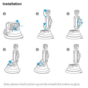 Universal Suction Cup Phone Holder for Action Cameras