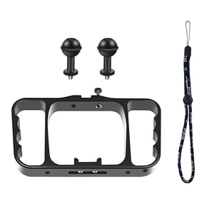 Aluminum Dual Handheld Diving Light Arm Mount for Action Cameras | Silver