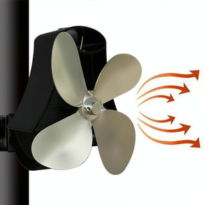 4-Blade Fireplace Stove Fan | Heat Powered | Aluminum (Variant 3)