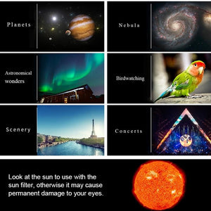 White Astronomical Telescope | High Definition | Tripod & Phone Clip | Professional Stargazing