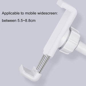 Universal Cell Phone Holder with Selfie Ring Light, Microphone Clip & 3-Colour Light Adjustment for Studio Recording & Live Broadcast | White