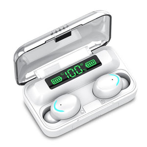 Bluetooth Earphone | Noise Reduction | LED Display | Black | IP6D1057W | LED Light | White