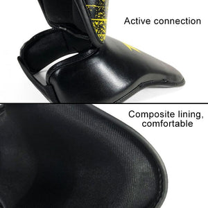 Thickened Leg Guards for Freestyle Grappling, Thai Boxing & Taekwondo | White