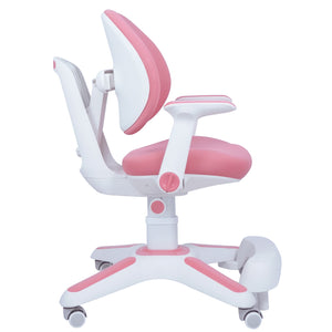 Ergonomic Children Kids Study Desk and Chair Set | Height Adjustable | Pink