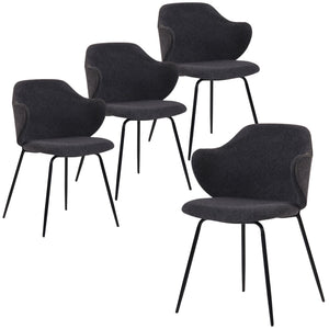 Set of 4 Dining Chairs | Graphite