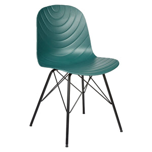 Set of 2 Modern Republica Dining Chairs | Office Furniture | Scandi Dark Green