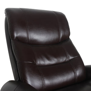 Julio Faux Leather Premium Reclining Lounge Arm Chair | Ottoman Swivel Sofa