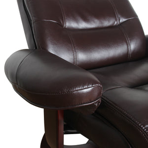 Julio Faux Leather Premium Reclining Lounge Arm Chair | Ottoman Swivel Sofa