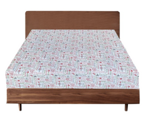 Queen Luxury 100% Cotton Flannelette Fitted Bed Sheet | Xmas Flannel | Christmas