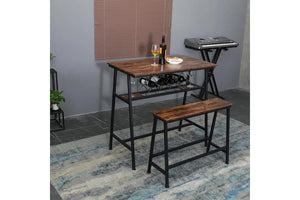 Viviendo Dining Table | Bar Table | Wine Storage Rack | Industrial Style