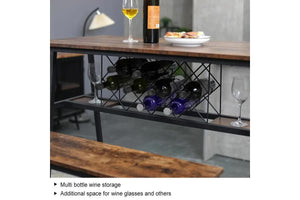 Viviendo Dining Table | Bar Table | Wine Storage Rack | Industrial Style