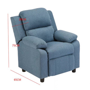 Erika Blue Kids Recliner Sofa Chair | Blue | Lounge Couch Armchair | Childrens