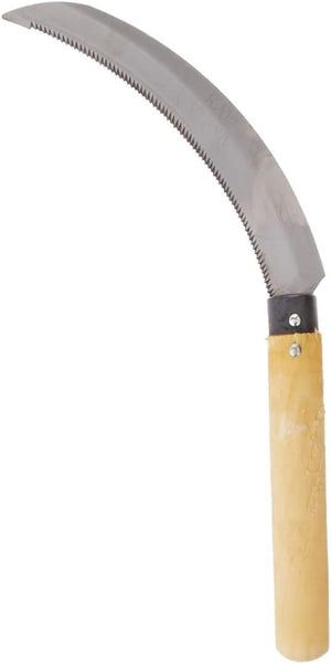 Sickle Reaping Hook | 36cm Blade | Wooden Handle | Farming & Gardening Tool