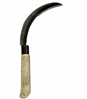 Sickle Reaping Hook | 36cm Blade | Wooden Handle | Farming & Gardening Tool