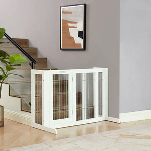 Retractable Dog Barrier with Gate | Freestanding | Large Pet Fence Solution
