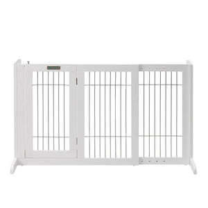 Retractable Dog Barrier with Gate | Freestanding | Large Pet Fence Solution