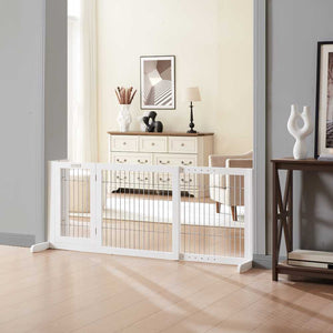 Retractable Dog Barrier with Gate | Freestanding | Large Pet Fence Solution
