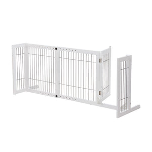 Retractable Dog Barrier with Gate | Freestanding | Large Pet Fence Solution