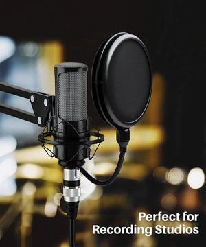 Hridz XLR Cable | 1m | Male to Female | Audio Output & Input for KTV Microphone | Professional Sound Cable