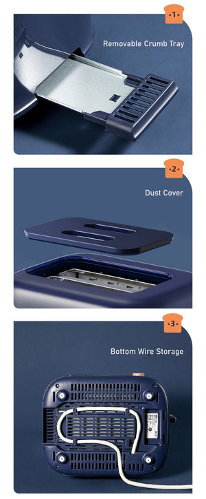 BEAR Double Slot Bread Toaster with Glass Window | DSL-C02X1